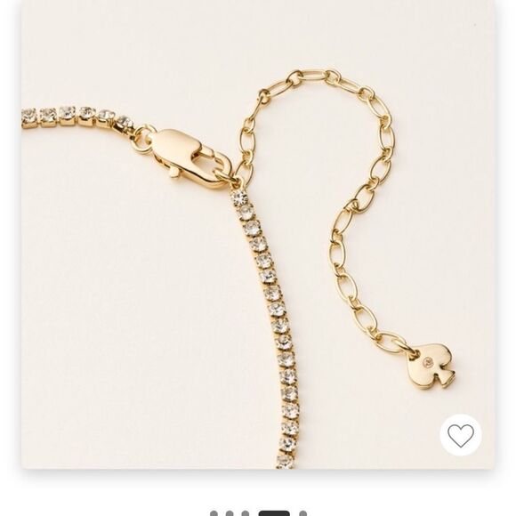 Kate Spade tennis Necklace with French Fry Pendant NWT - Picture 3 of 3